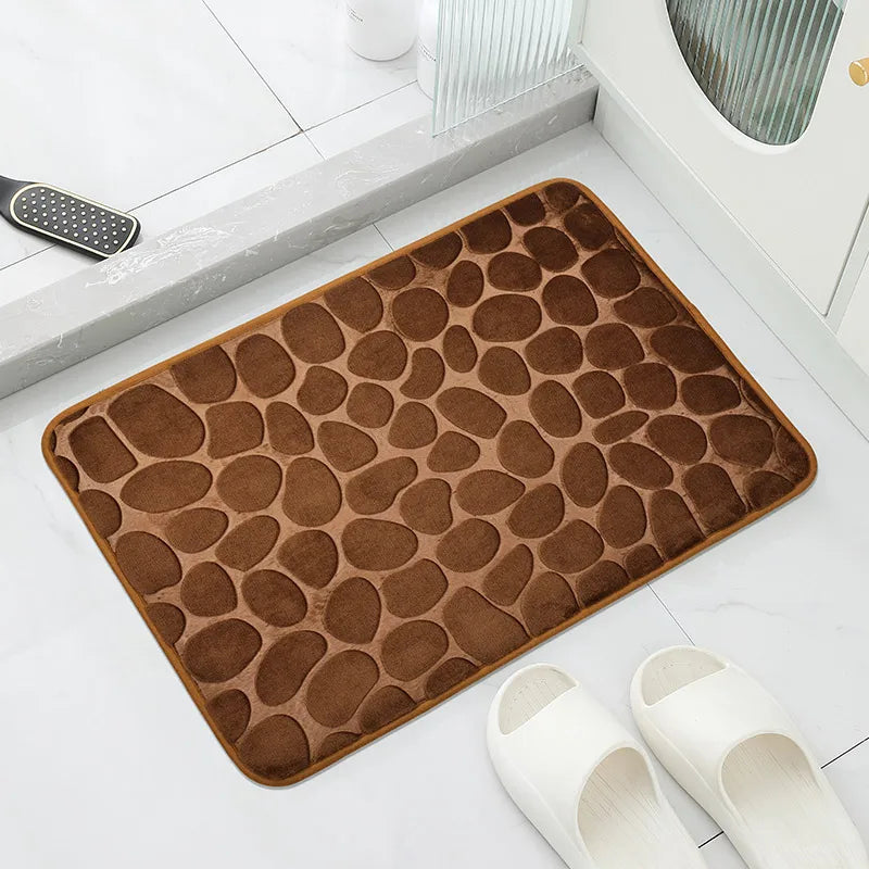 Cobblestone Embossed Non-Slip Bath Mat.