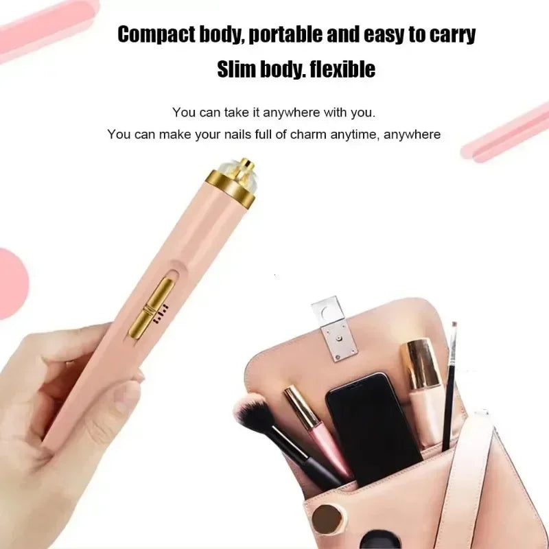 Electric Nail Drill ā Portable Polisher with Light & Carry Bag.