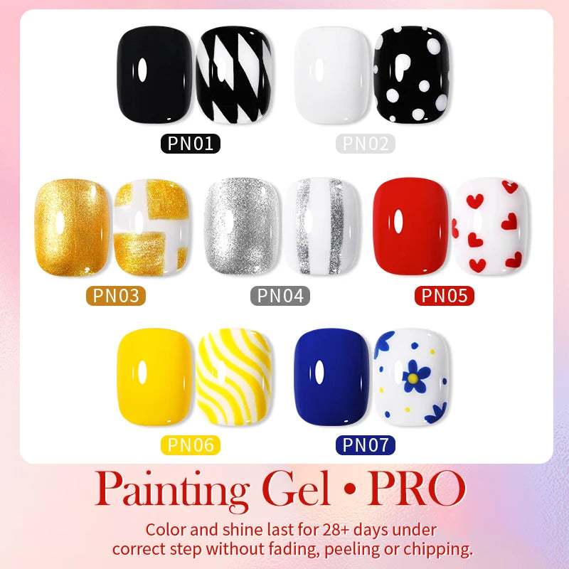 Born Pretty 5ml Nail Art Gel ā Liner & Glitter UV Gel.