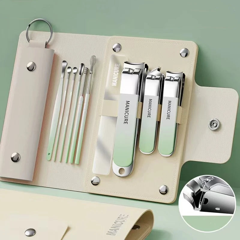 6ā18 PCS Portable Manicure Set ā Blue/Black Grooming Kit.