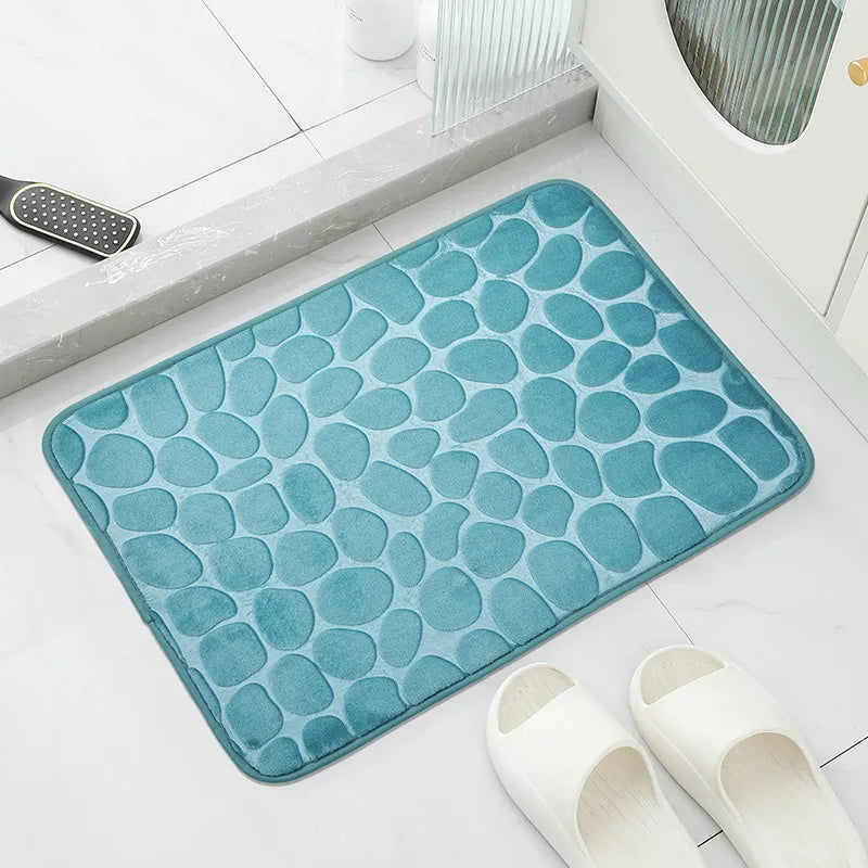 Cobblestone Embossed Non-Slip Bath Mat.