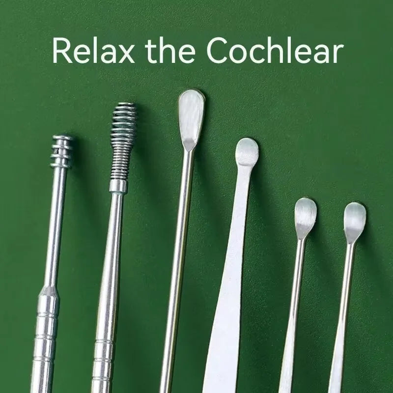 6PCS Stainless Steel Ear Cleaner Set