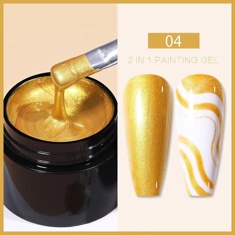 Born Pretty 5ml Nail Art Gel ā Liner & Glitter UV Gel.