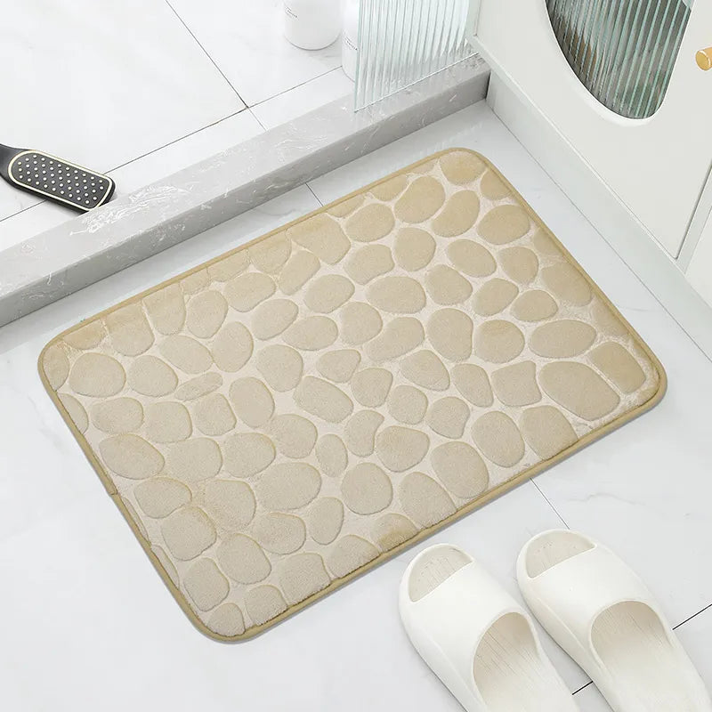 Cobblestone Embossed Non-Slip Bath Mat.
