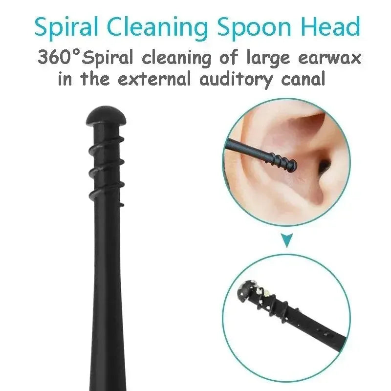 Double Silicone Soft Head Rotary Ear Pick
