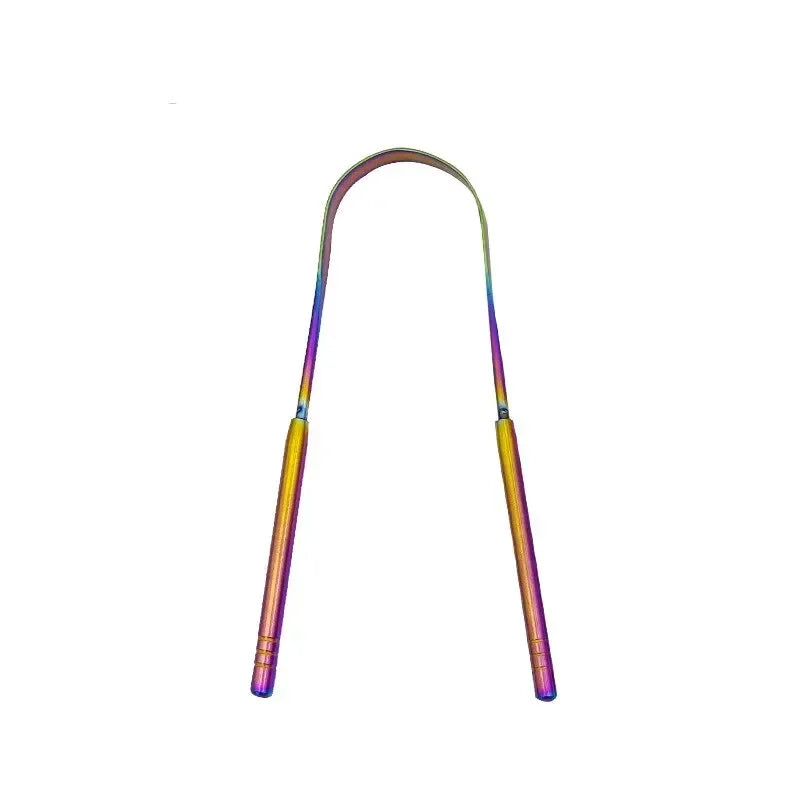 Stainless Steel U-Shaped Tongue Scraper.