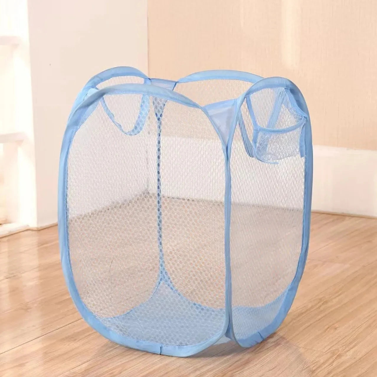 Folding Mesh Laundry & Toy Storage Basket.