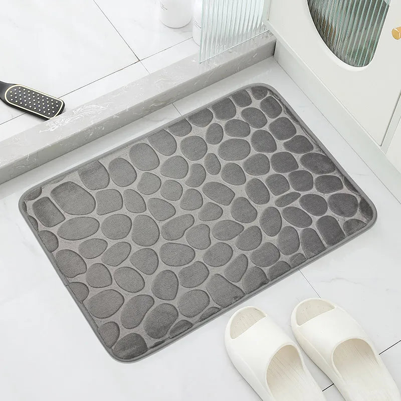 Cobblestone Embossed Non-Slip Bath Mat.