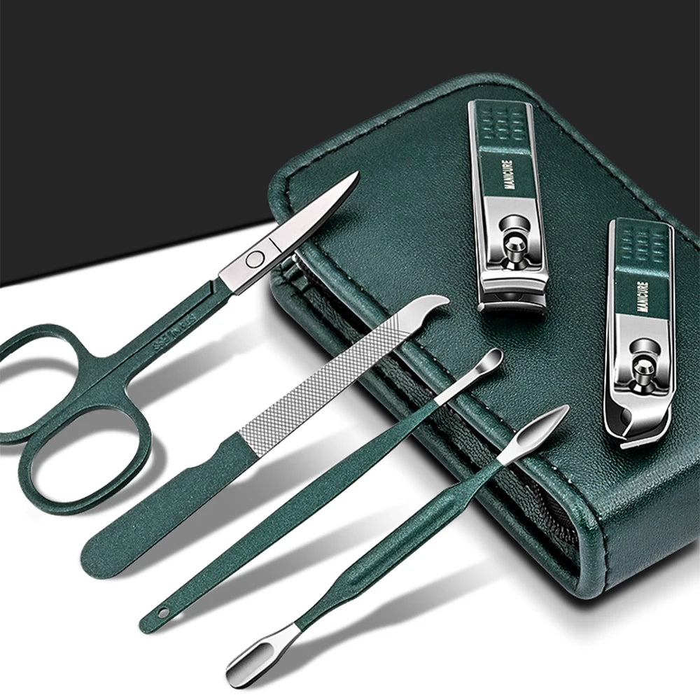 6ā18 PCS Portable Manicure Set ā Blue/Black Grooming Kit.