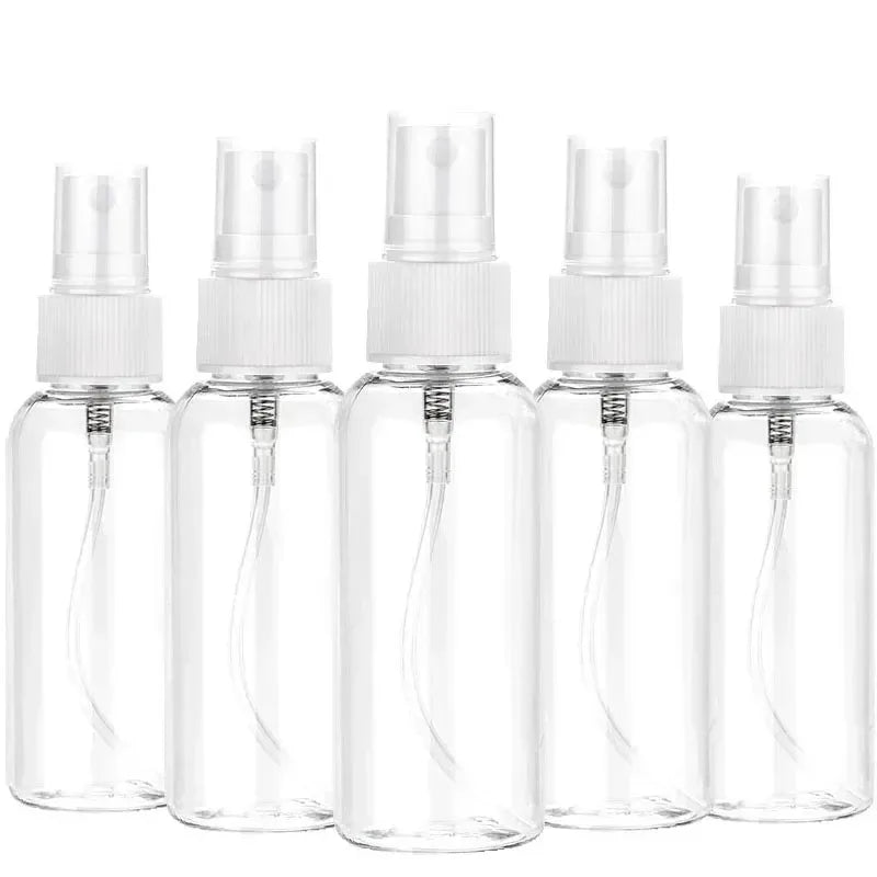 Portable Refillable Plastic Perfume Bottles ā Transparent | 10ml, 30ml, 50ml, 60ml, 100ml.