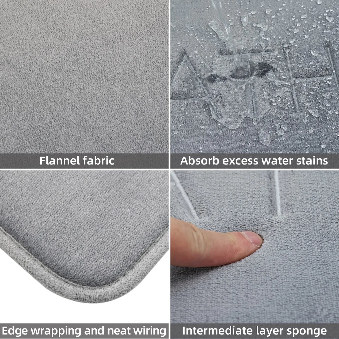 Cobblestone Embossed Non-Slip Bath Mat.