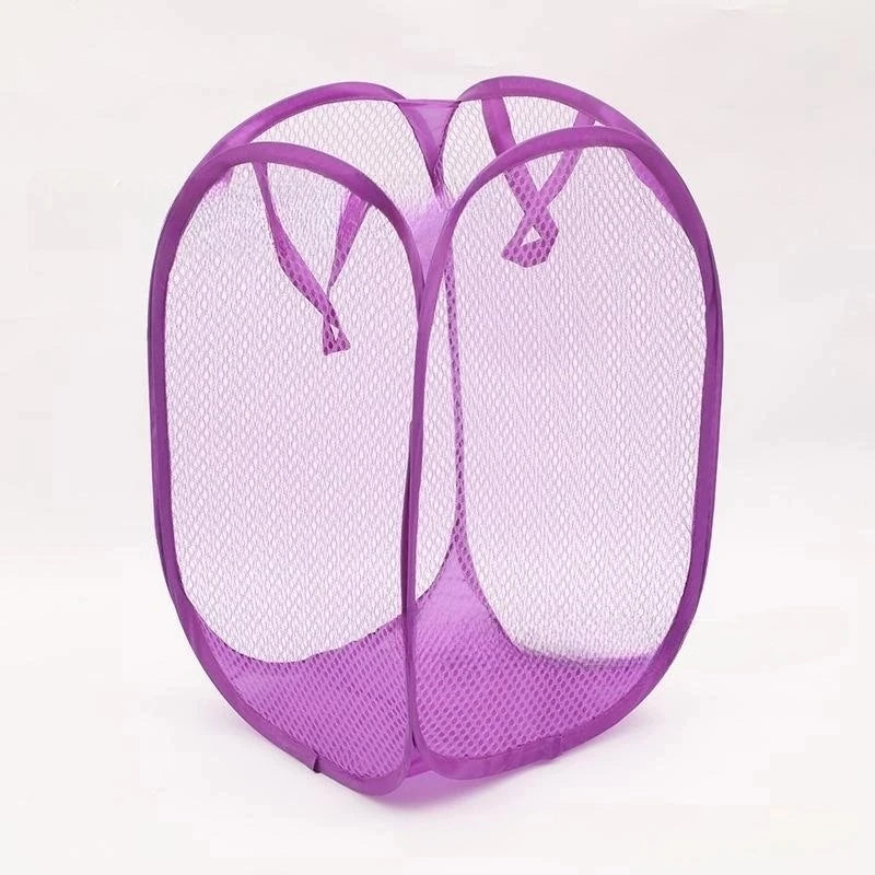 Folding Mesh Laundry & Toy Storage Basket.