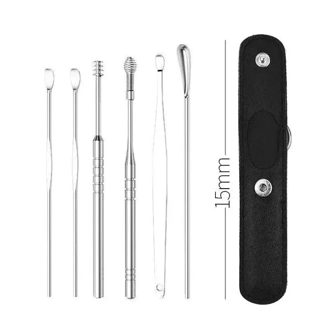 6PCS Stainless Steel Ear Cleaner Set