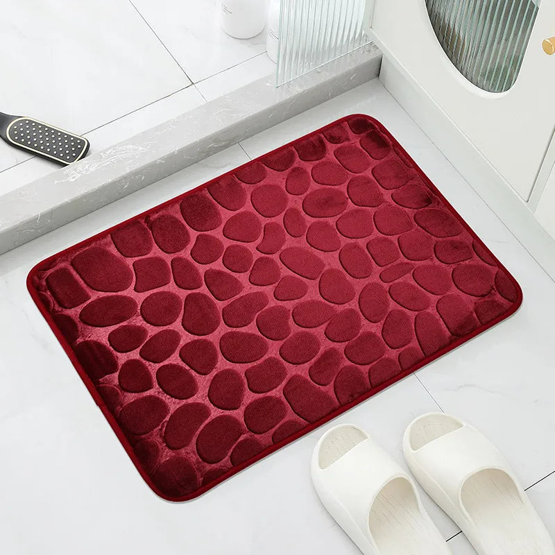 Cobblestone Embossed Non-Slip Bath Mat.
