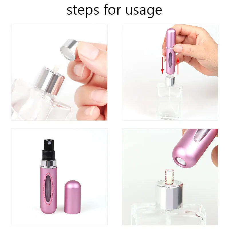 5ml Mini Refillable Perfume Spray Bottles β Portable Cosmetic Atomizers.