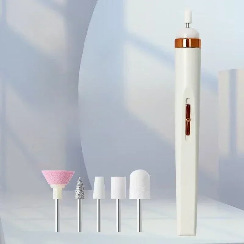 Electric Nail Drill ā Portable Polisher with Light & Carry Bag.