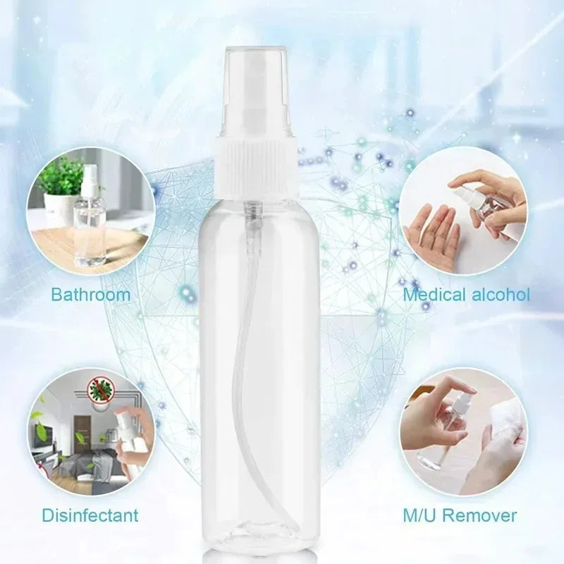 Portable Refillable Plastic Perfume Bottles ā Transparent | 10ml, 30ml, 50ml, 60ml, 100ml.