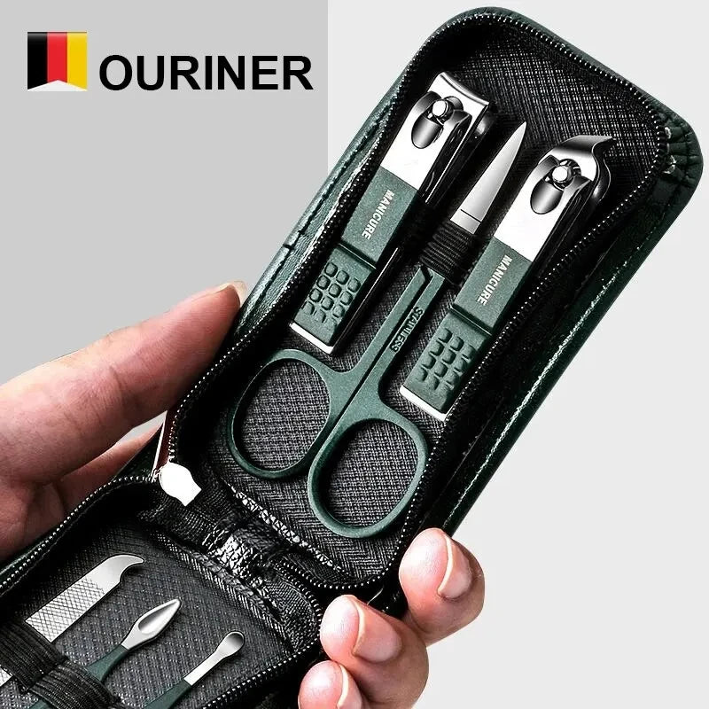 6ā18 PCS Portable Manicure Set ā Blue/Black Grooming Kit.