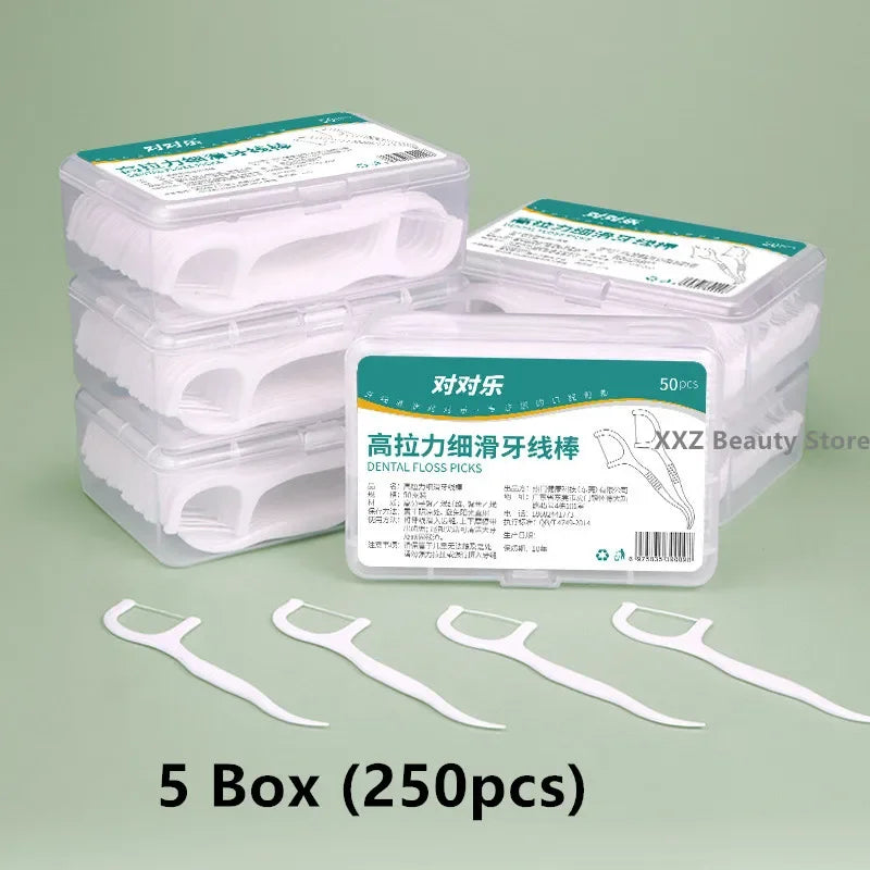 Portable Disposable Dental Floss Box with Toothpicks