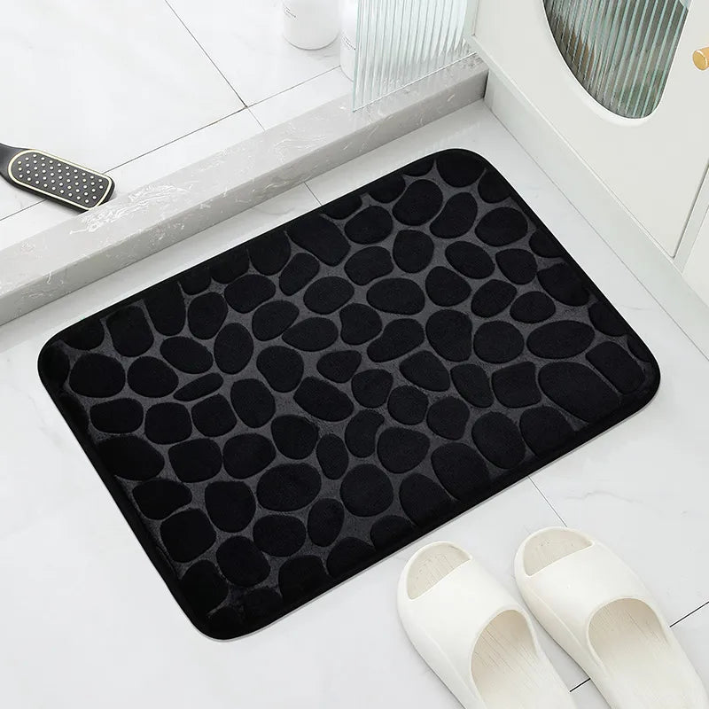 Cobblestone Embossed Non-Slip Bath Mat.