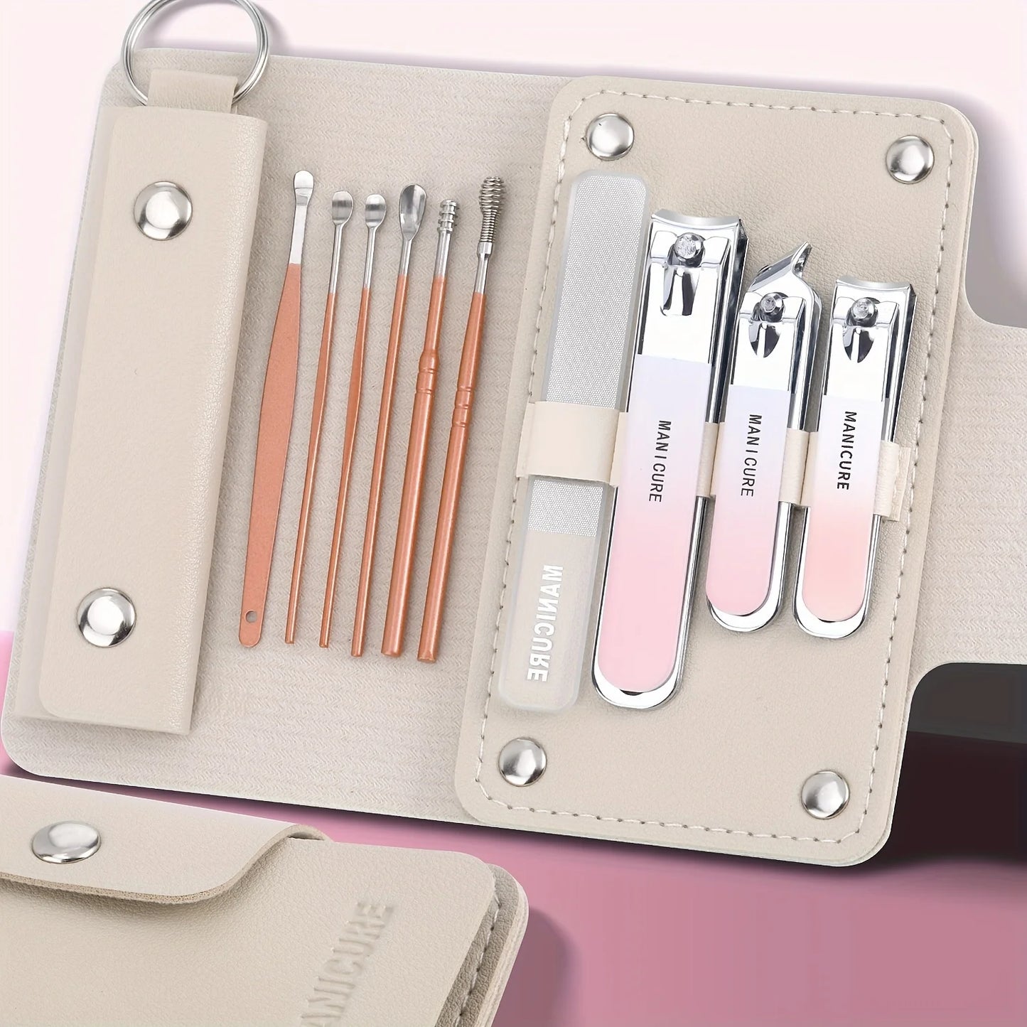 6ā18 PCS Portable Manicure Set ā Blue/Black Grooming Kit.
