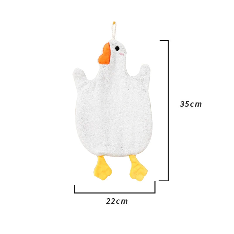 1PC Cartoon Goose Hanging Hand Towel.