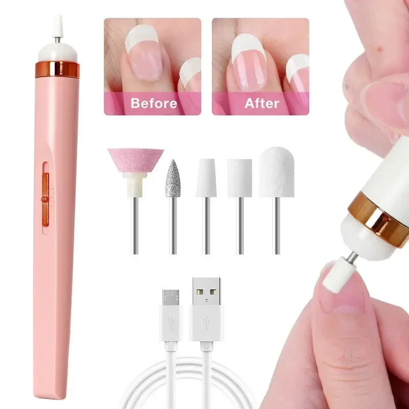 Electric Nail Drill ā Portable Polisher with Light & Carry Bag.