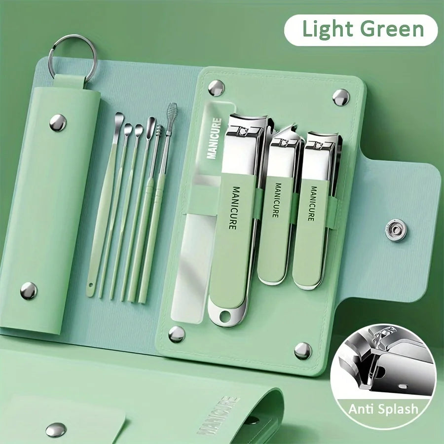 6ā18 PCS Portable Manicure Set ā Blue/Black Grooming Kit.