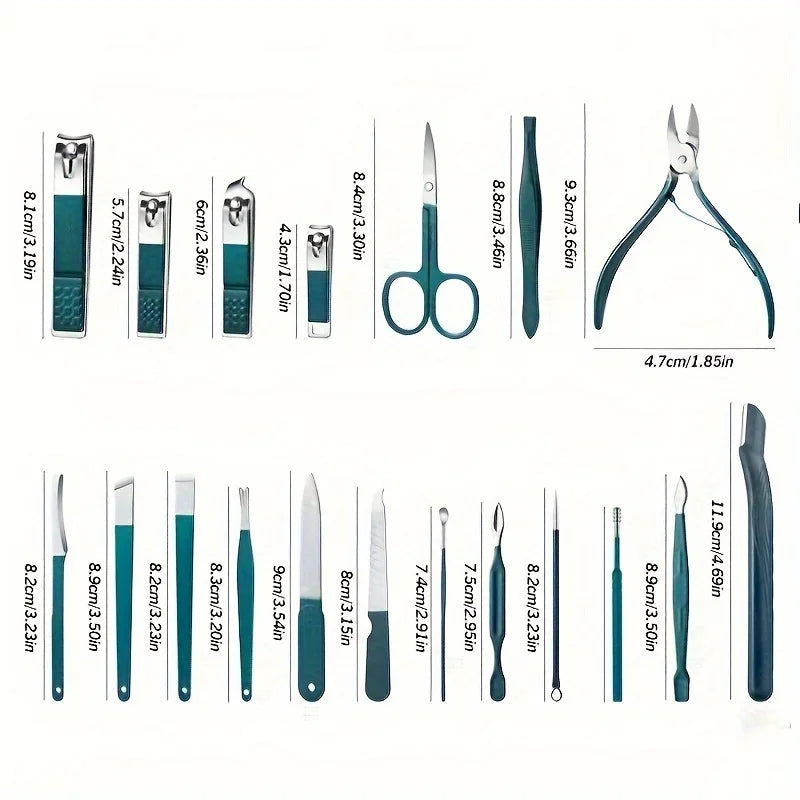 Professional Nail Care Kit β 7/10/12/18 Pcs with Travel Case.