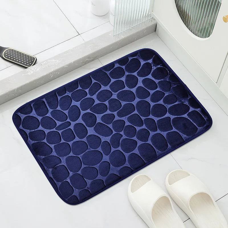 Cobblestone Embossed Non-Slip Bath Mat.