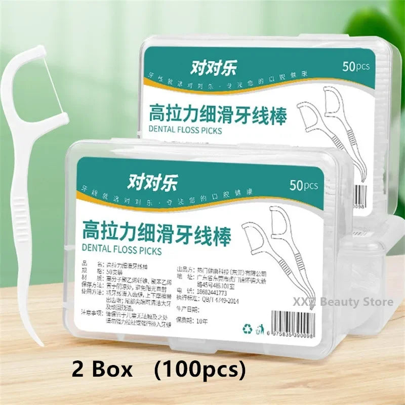 Portable Disposable Dental Floss Box with Toothpicks