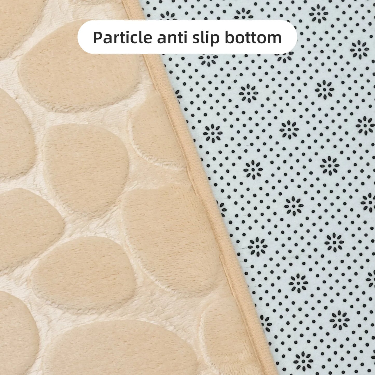 Cobblestone Embossed Non-Slip Bath Mat.