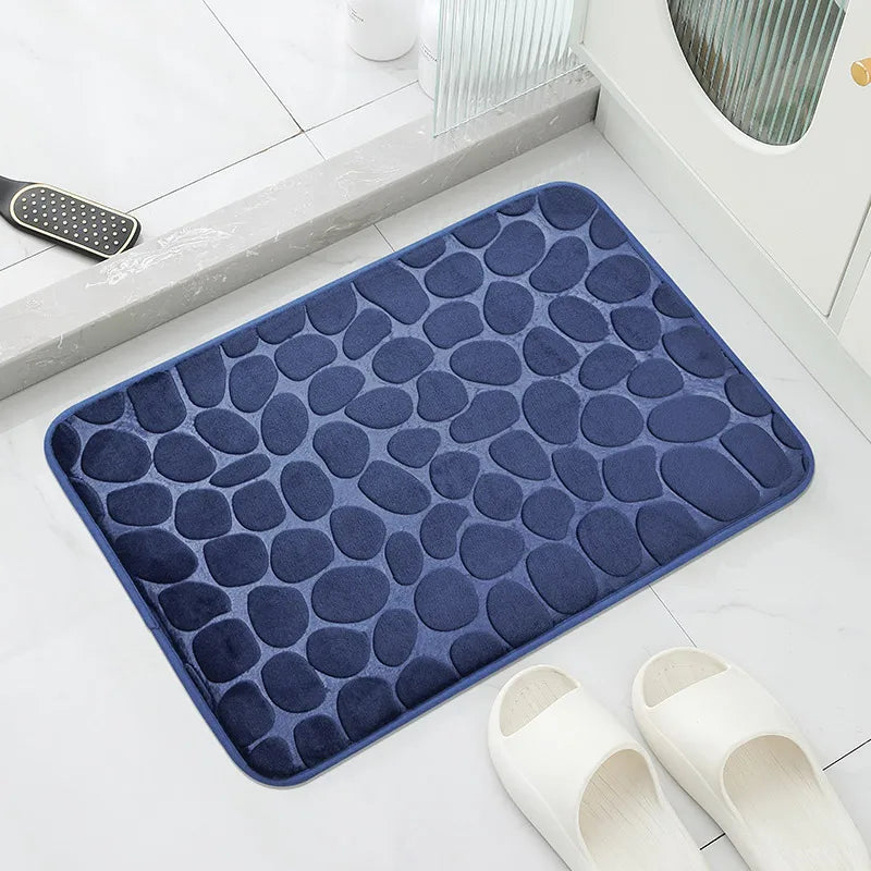 Cobblestone Embossed Non-Slip Bath Mat.