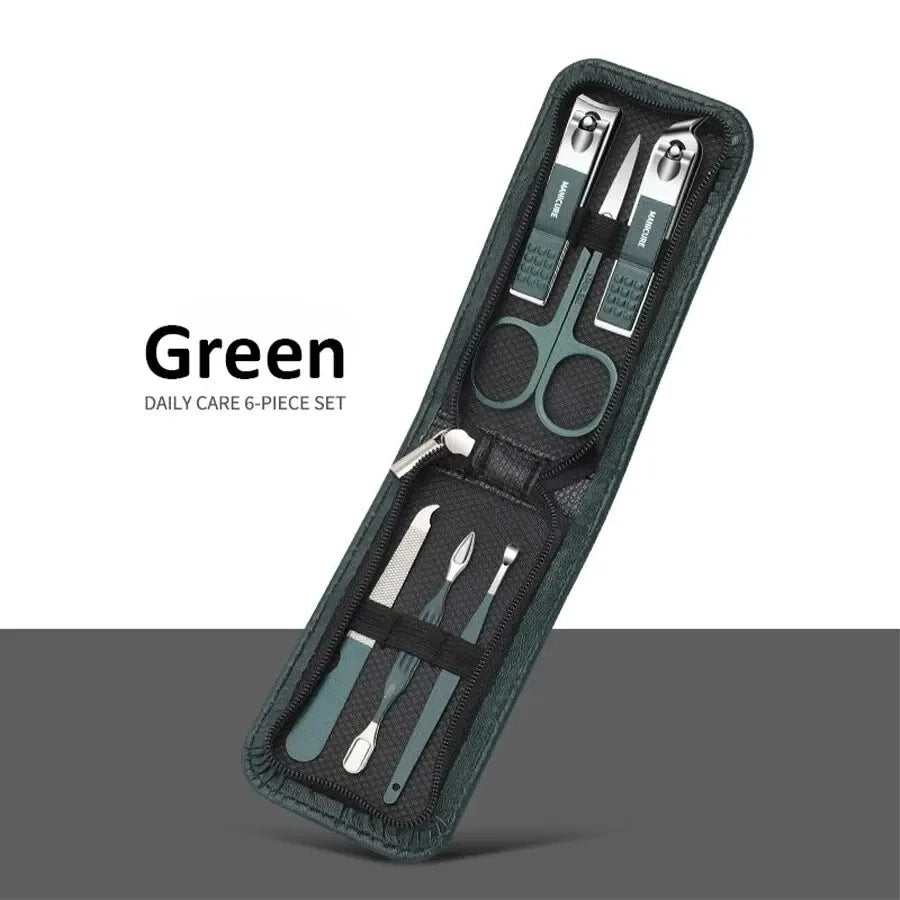 6ā18 PCS Portable Manicure Set ā Blue/Black Grooming Kit.