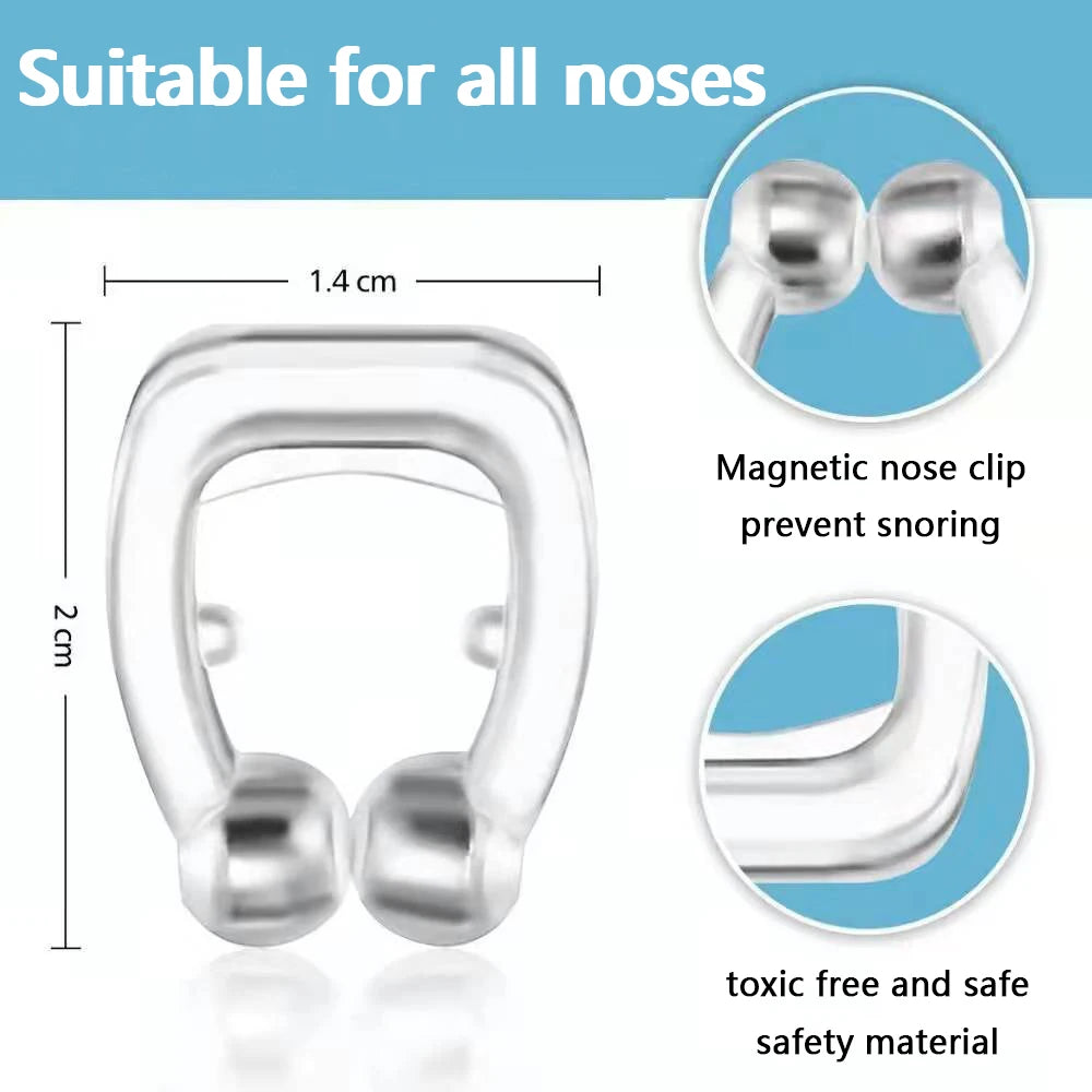 Silicone Magnetic Anti-Snore Nose Clip with Case