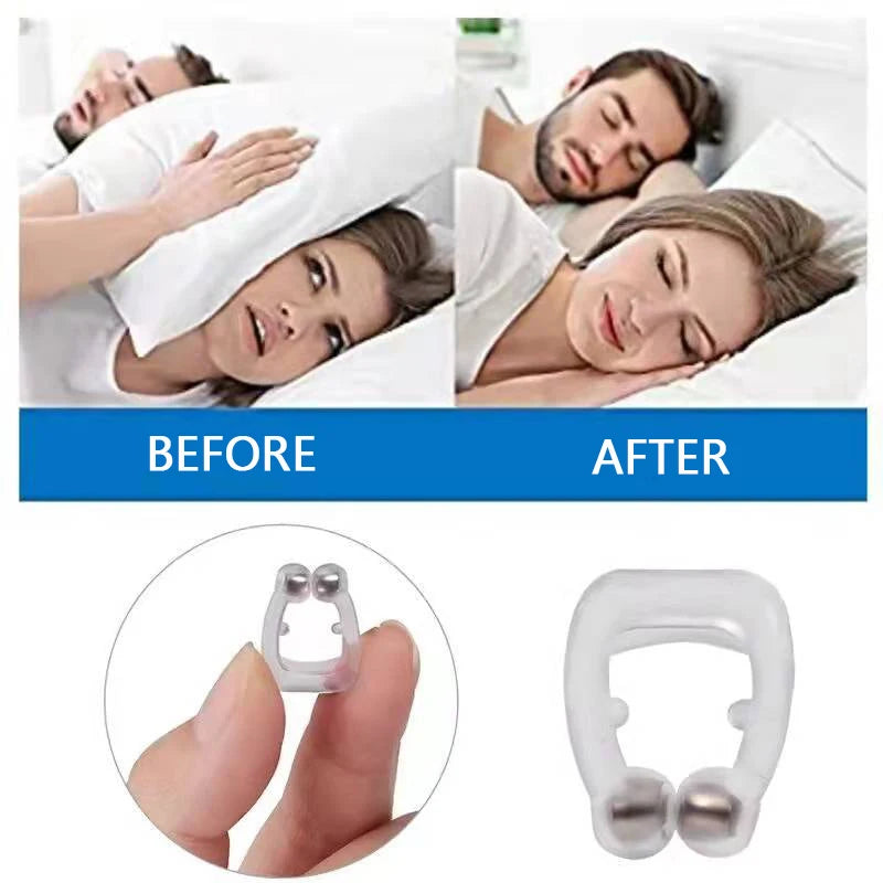 Silicone Magnetic Anti-Snore Nose Clip with Case