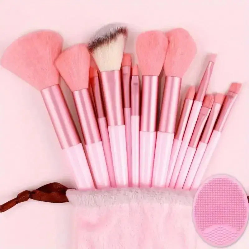 13pcs Premium Synthetic Nylon Bristle Makeup Brush Set - Soft, Gentle, and Cruelty-Free for Flawless Foundation, Blush, Powder, Makeup art