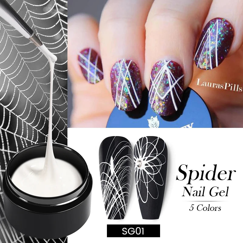 Born Pretty 5ml Nail Art Gel ā Liner & Glitter UV Gel.