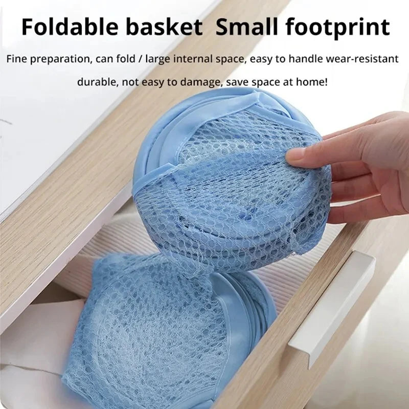 Folding Mesh Laundry & Toy Storage Basket.
