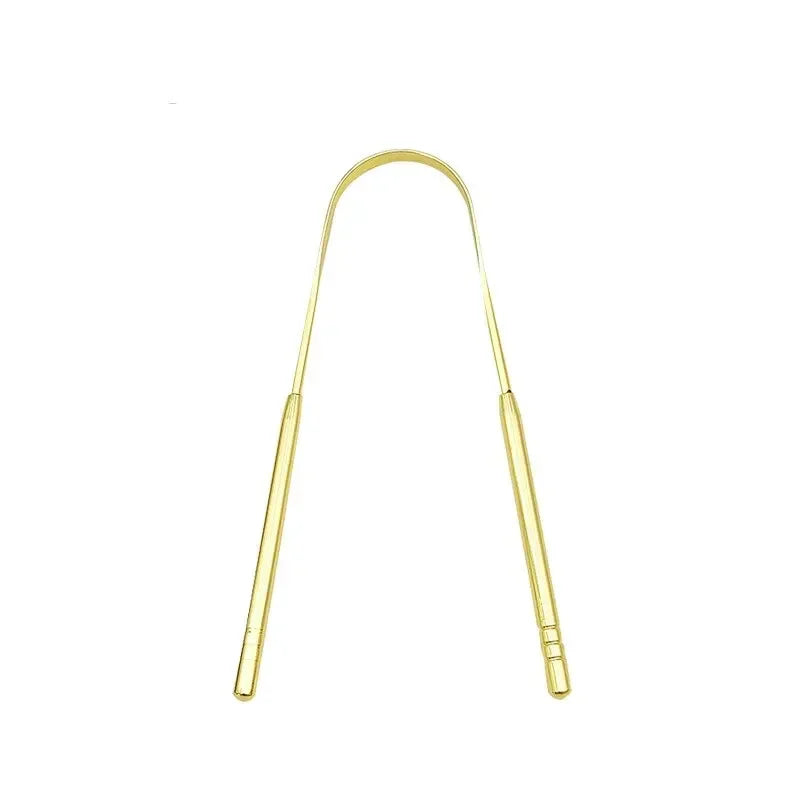 Stainless Steel U-Shaped Tongue Scraper.