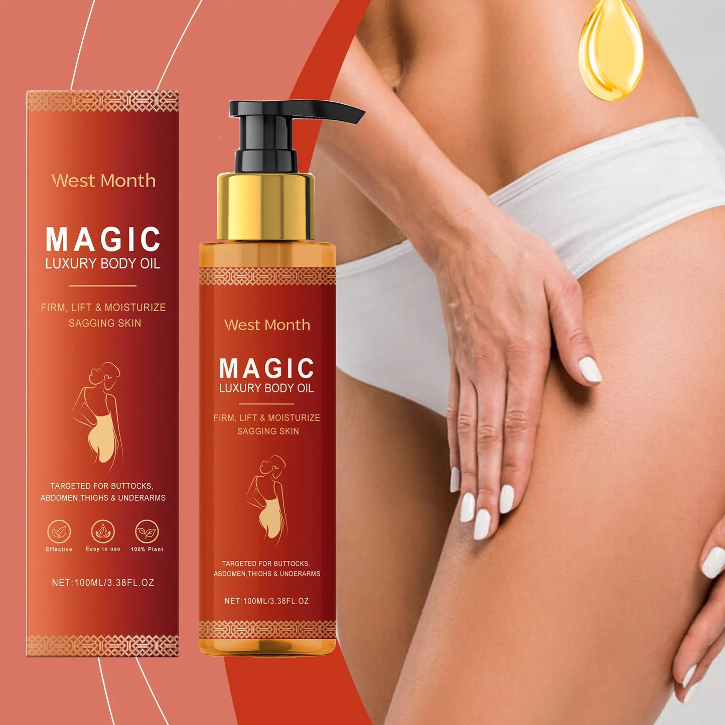 Luxury Magic Body Oil ā Deeply Moisturizing & Firming for Dry Skin | Chest & Thighs