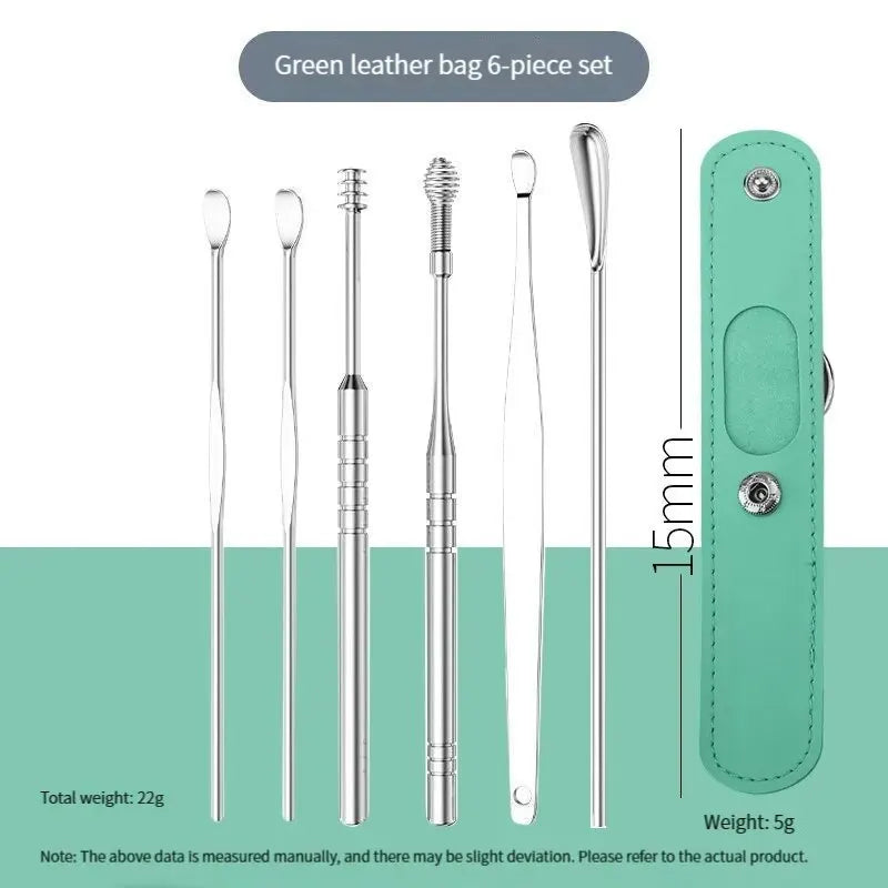 6PCS Stainless Steel Ear Cleaner Set