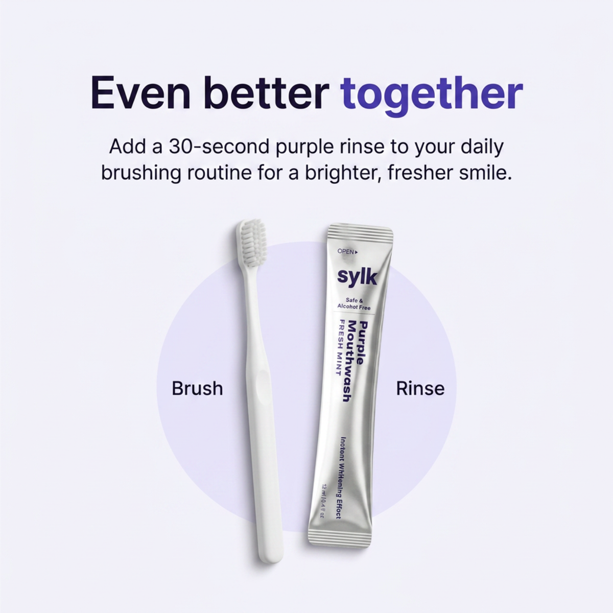 Purple Teeth Whitening Mouthwash – Instant Colour Correcting Formula