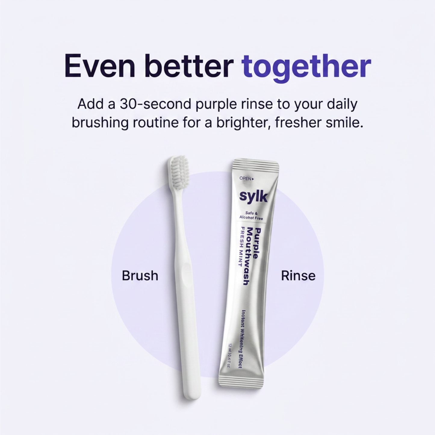 Purple Teeth Whitening Mouthwash – Instant Colour Correcting Formula
