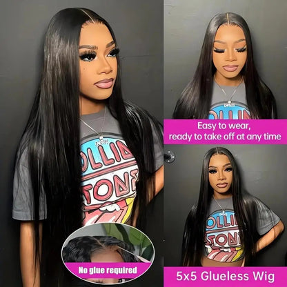 Glueless Bone Straight 4X4 Hd Lace Frontal Wig 13X6 13X4 Black Lace Front Wig Human Hair 5x5 Natural Brazilian Transparent Wigs Makeup art