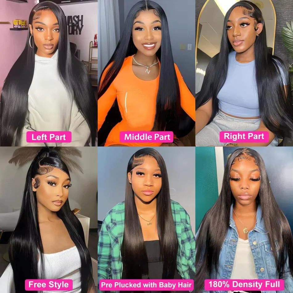 Glueless Bone Straight 4X4 Hd Lace Frontal Wig 13X6 13X4 Black Lace Front Wig Human Hair 5x5 Natural Brazilian Transparent Wigs Makeup art