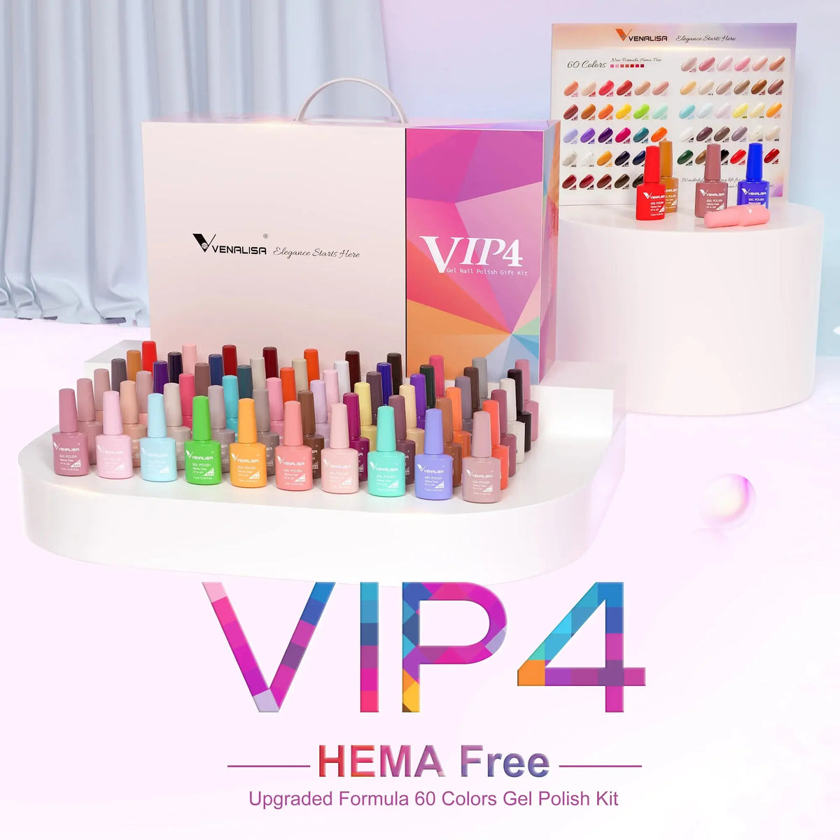 VENALISA 7.5ml Nail Gel Polish VIP5 HEMA Free Semi Permanent Soak off UV LED Nail Gel Varnish Full Coverage Nail Gel Lacquer Makeup art