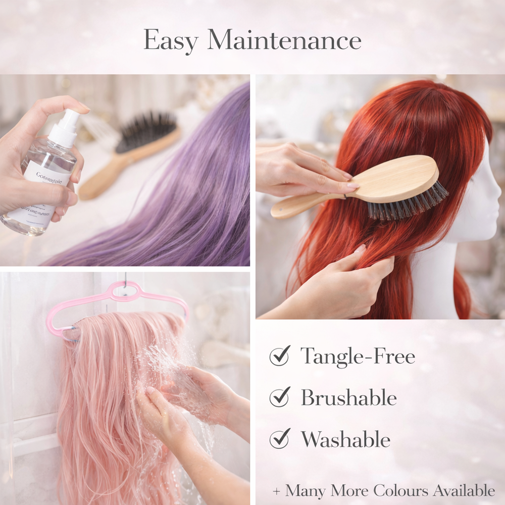 The "Ultra-Sleek" 80cm Statement Wig Makeup art