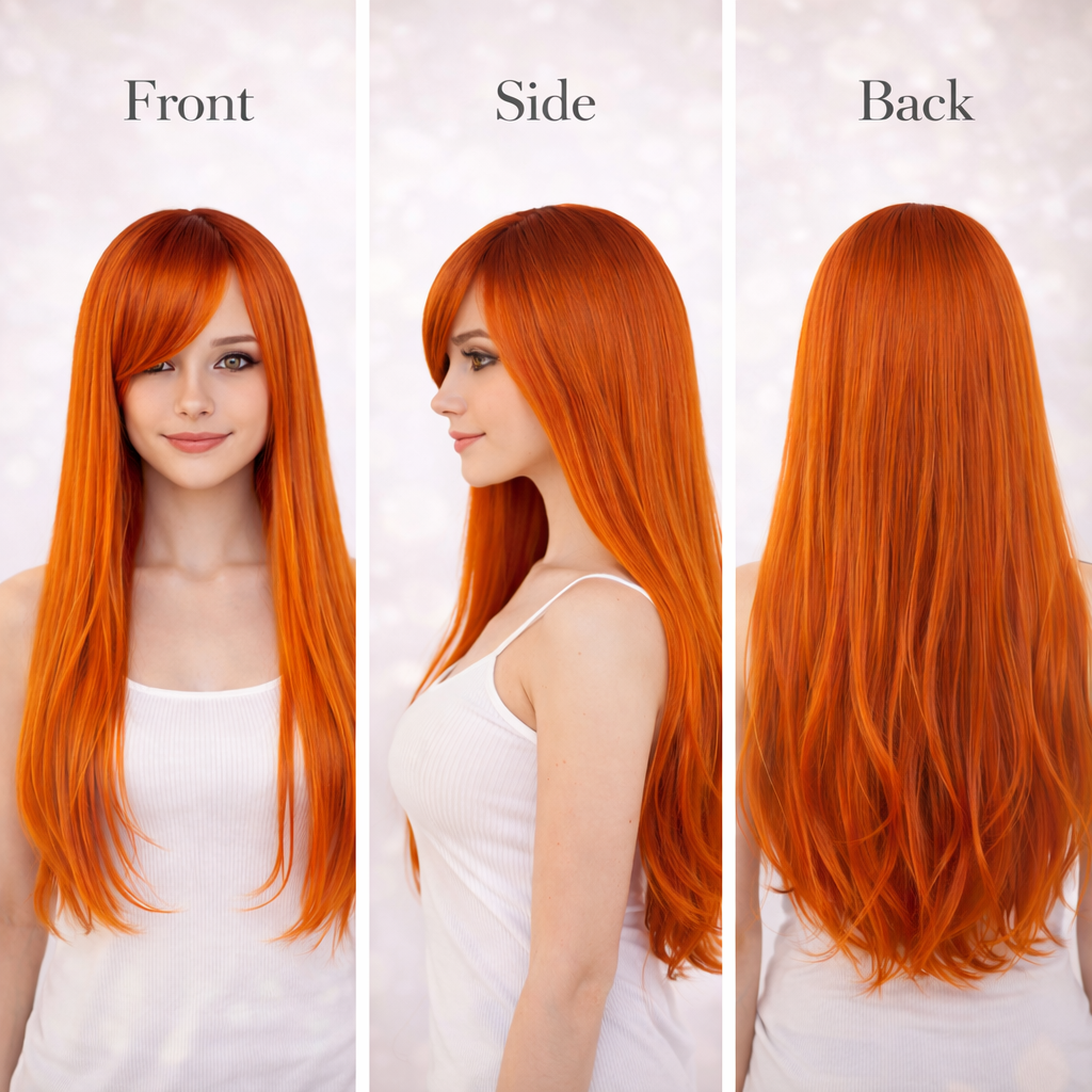 The "Ultra-Sleek" 80cm Statement Wig Makeup art