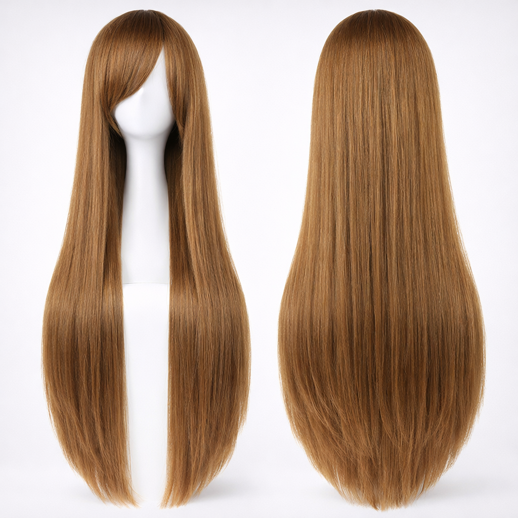 The "Ultra-Sleek" 80cm Statement Wig Makeup art